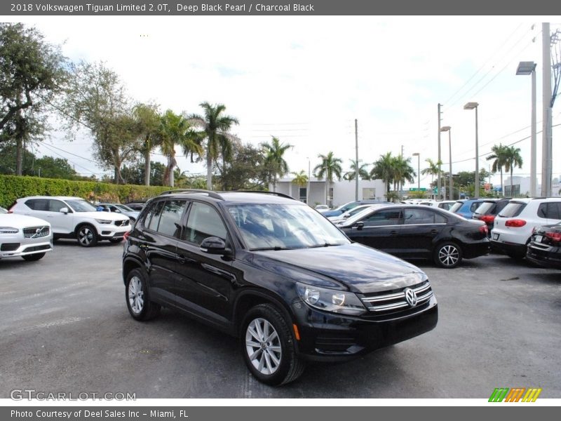 Deep Black Pearl / Charcoal Black 2018 Volkswagen Tiguan Limited 2.0T