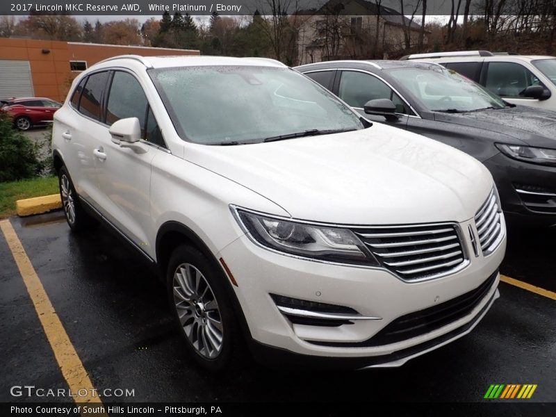 White Platinum / Ebony 2017 Lincoln MKC Reserve AWD