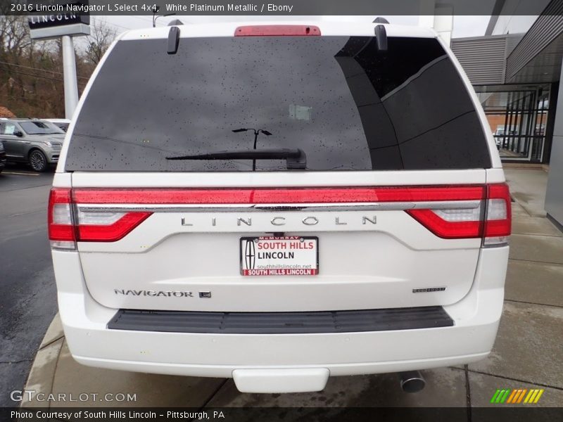 White Platinum Metallic / Ebony 2016 Lincoln Navigator L Select 4x4