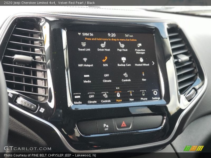 Velvet Red Pearl / Black 2020 Jeep Cherokee Limited 4x4