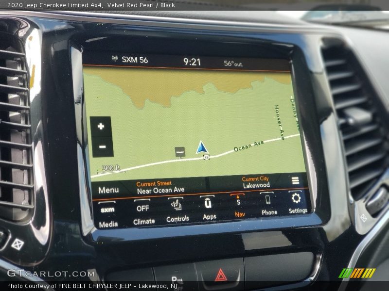 Navigation of 2020 Cherokee Limited 4x4