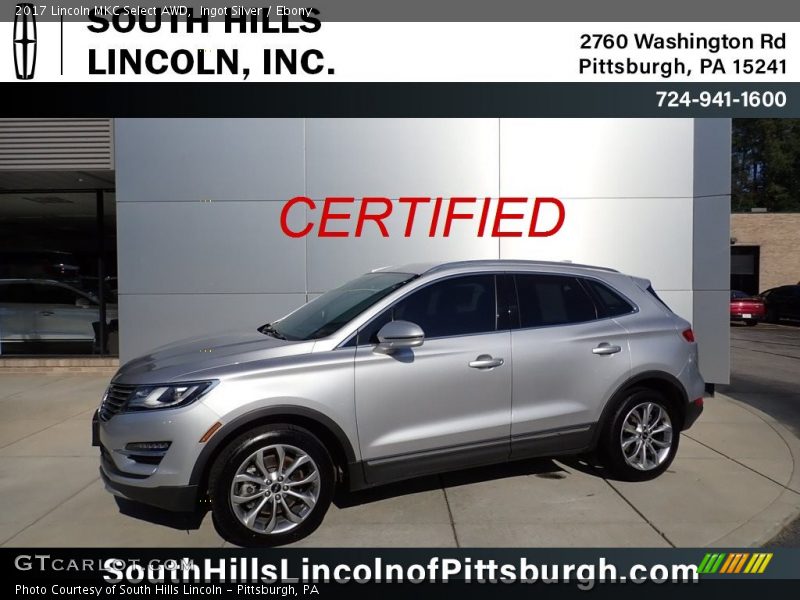 Ingot Silver / Ebony 2017 Lincoln MKC Select AWD