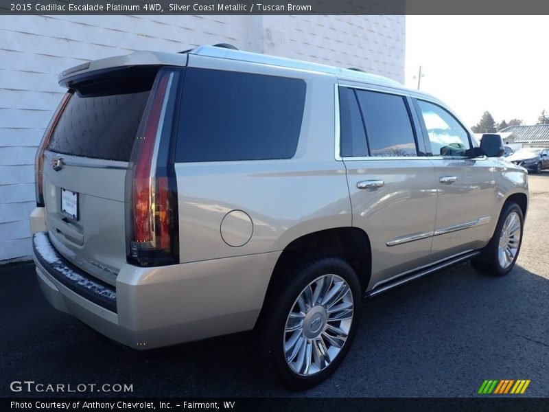 Silver Coast Metallic / Tuscan Brown 2015 Cadillac Escalade Platinum 4WD