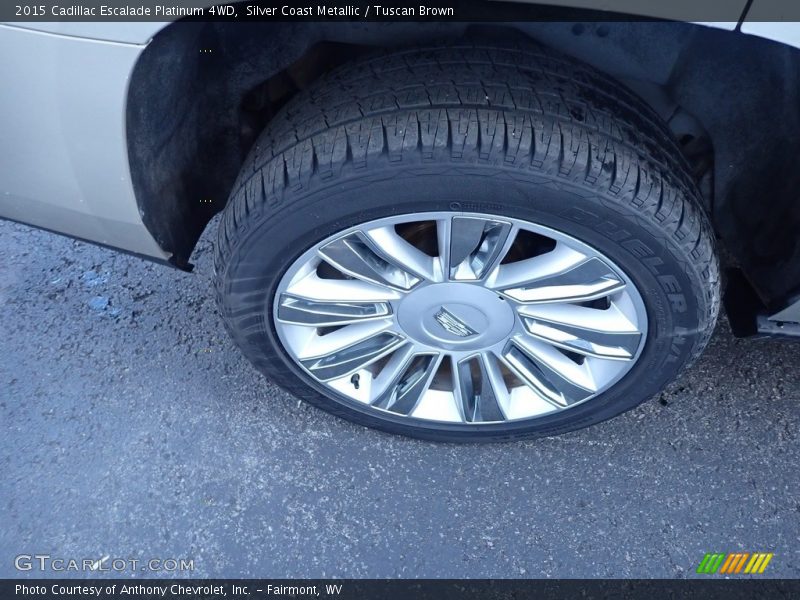 Silver Coast Metallic / Tuscan Brown 2015 Cadillac Escalade Platinum 4WD