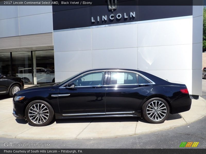Black Velvet / Ebony 2017 Lincoln Continental Select AWD