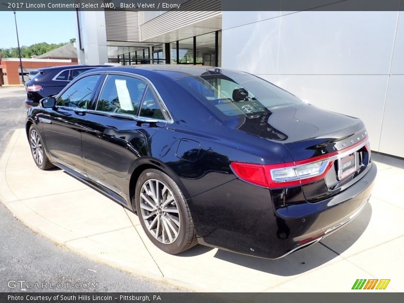 Black Velvet / Ebony 2017 Lincoln Continental Select AWD