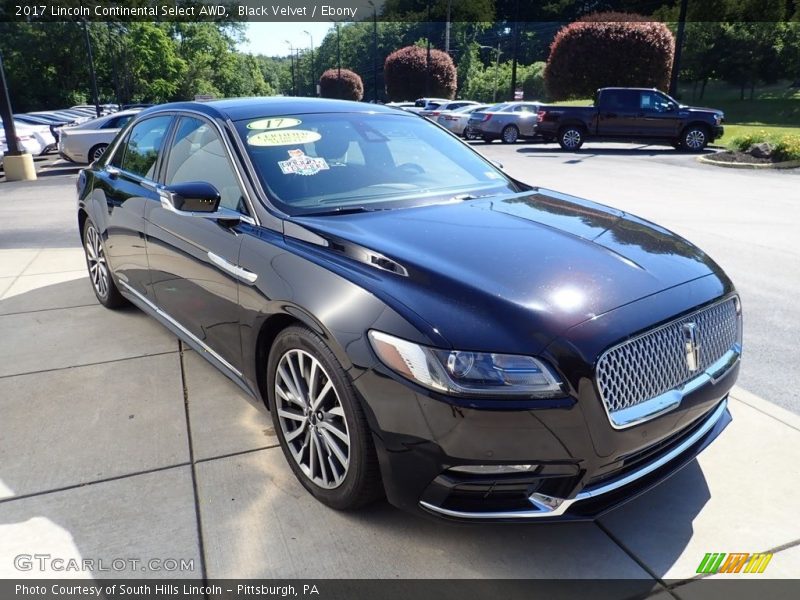 Black Velvet / Ebony 2017 Lincoln Continental Select AWD