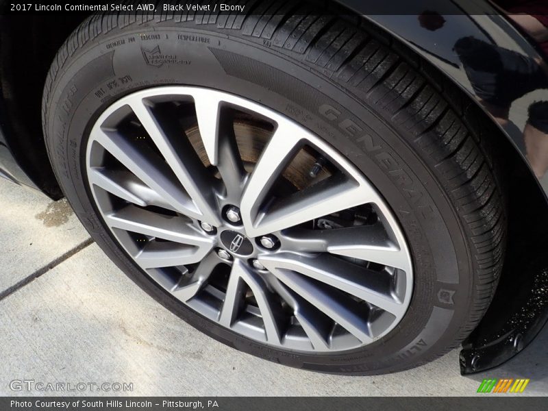 Black Velvet / Ebony 2017 Lincoln Continental Select AWD