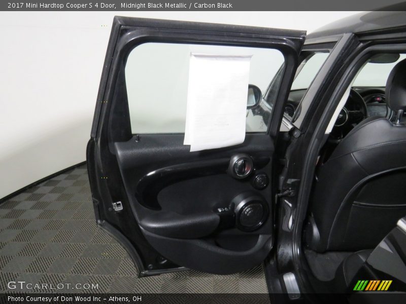 Midnight Black Metallic / Carbon Black 2017 Mini Hardtop Cooper S 4 Door