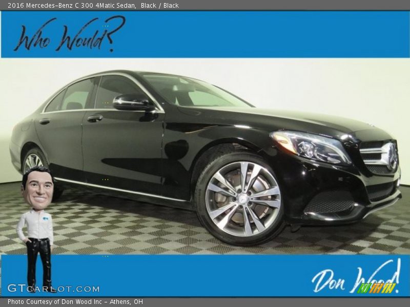 Black / Black 2016 Mercedes-Benz C 300 4Matic Sedan