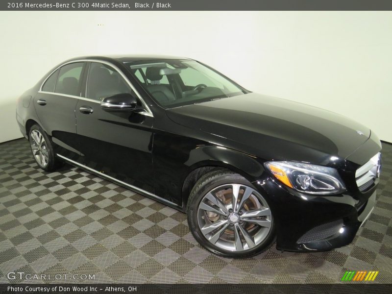 Black / Black 2016 Mercedes-Benz C 300 4Matic Sedan