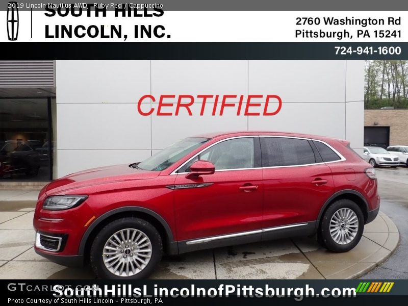 Ruby Red / Cappuccino 2019 Lincoln Nautilus AWD