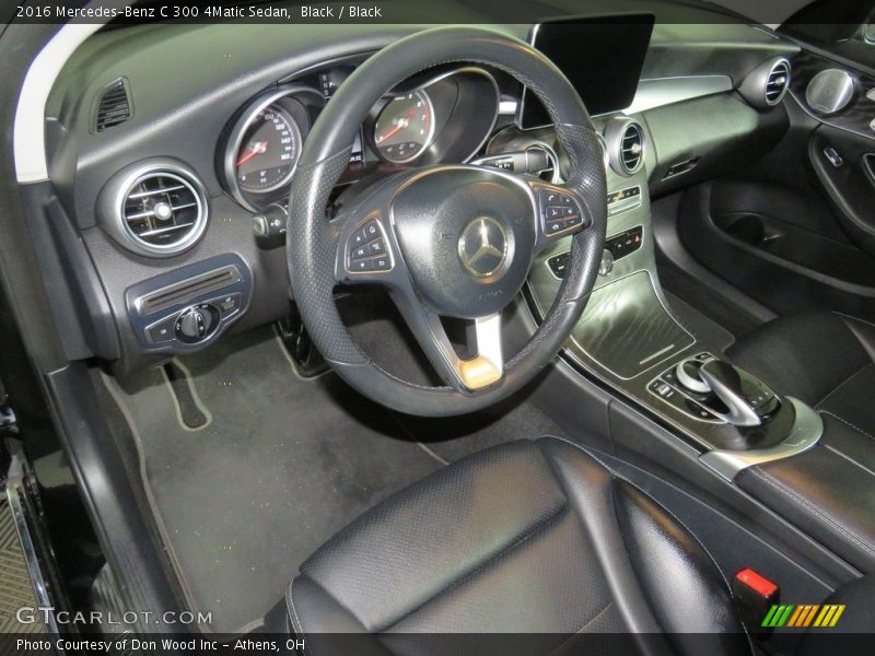 Black / Black 2016 Mercedes-Benz C 300 4Matic Sedan