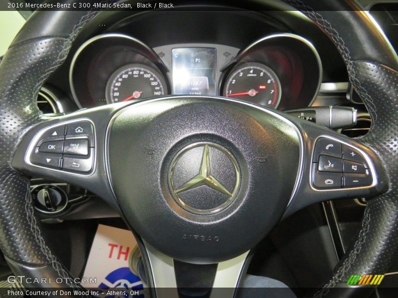 Black / Black 2016 Mercedes-Benz C 300 4Matic Sedan