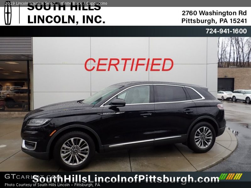 Infinite Black / Cappuccino 2019 Lincoln Nautilus Select