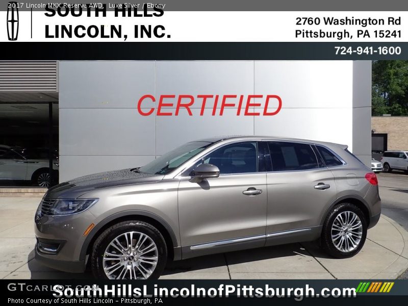 Luxe Silver / Ebony 2017 Lincoln MKX Reserve AWD