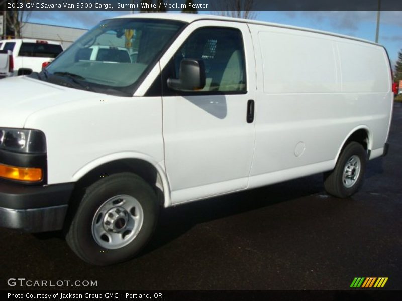 Summit White / Medium Pewter 2013 GMC Savana Van 3500 Cargo