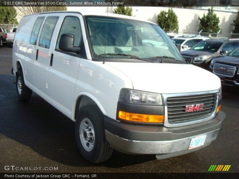 Summit White / Medium Pewter 2013 GMC Savana Van 3500 Cargo