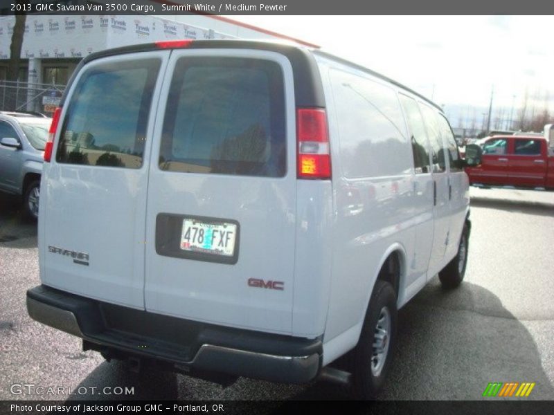 Summit White / Medium Pewter 2013 GMC Savana Van 3500 Cargo