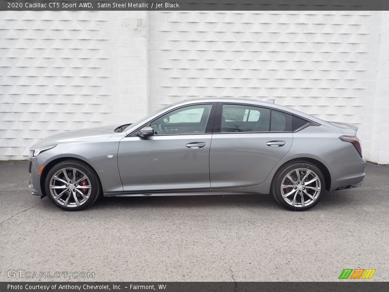 Satin Steel Metallic / Jet Black 2020 Cadillac CT5 Sport AWD