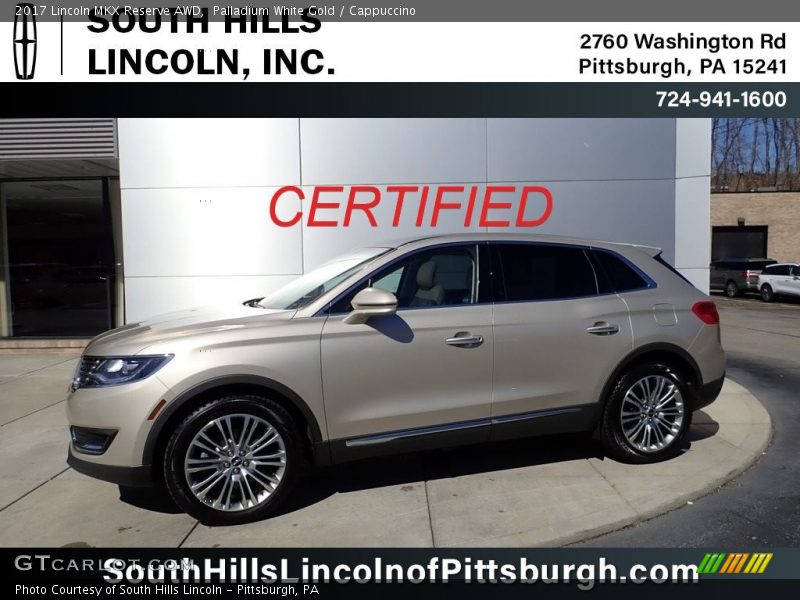 Palladium White Gold / Cappuccino 2017 Lincoln MKX Reserve AWD