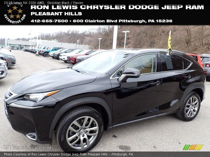 Obsidian Black / Flaxen 2016 Lexus NX 200t AWD
