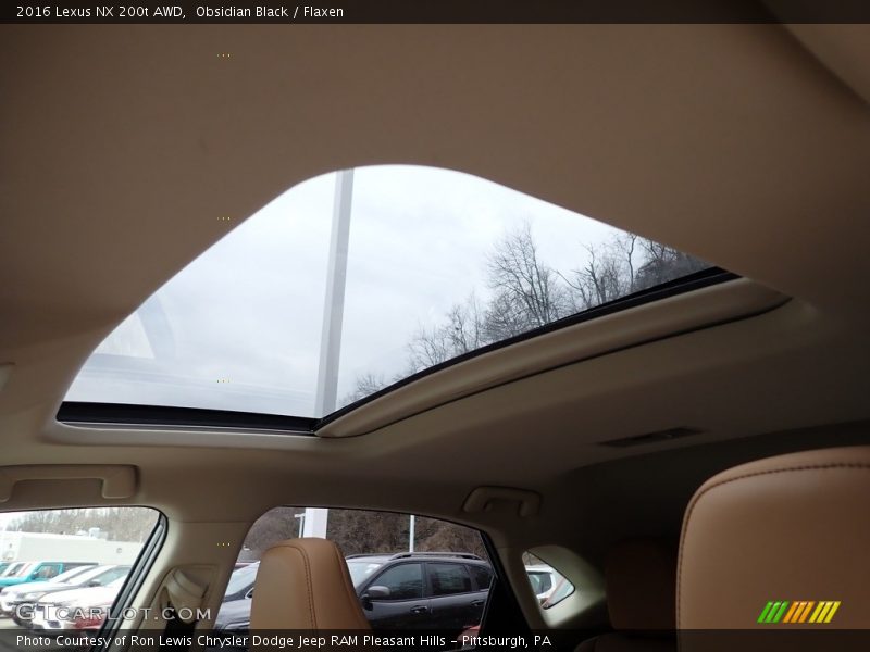 Sunroof of 2016 NX 200t AWD