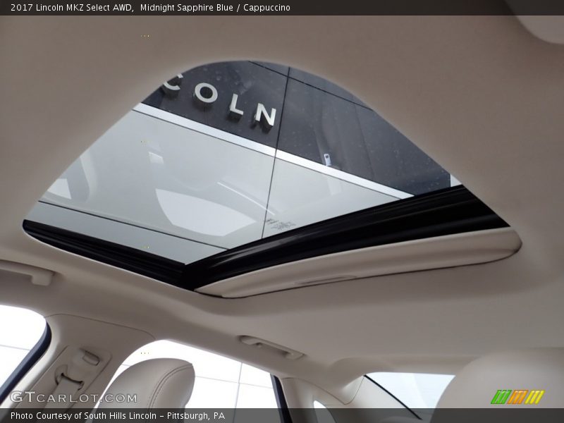 Sunroof of 2017 MKZ Select AWD