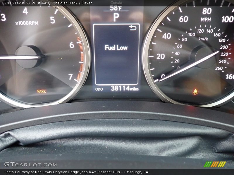  2016 NX 200t AWD 200t AWD Gauges