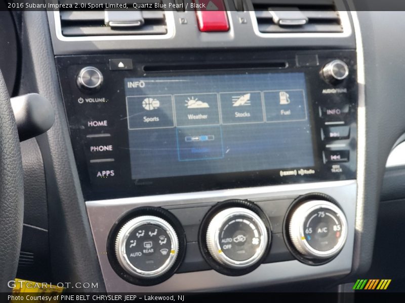Controls of 2016 Impreza 2.0i Sport Limited