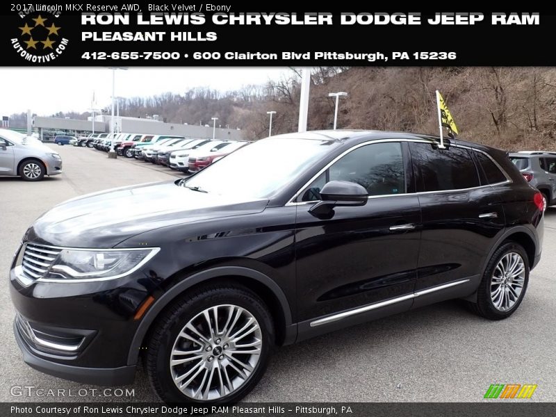 Black Velvet / Ebony 2017 Lincoln MKX Reserve AWD