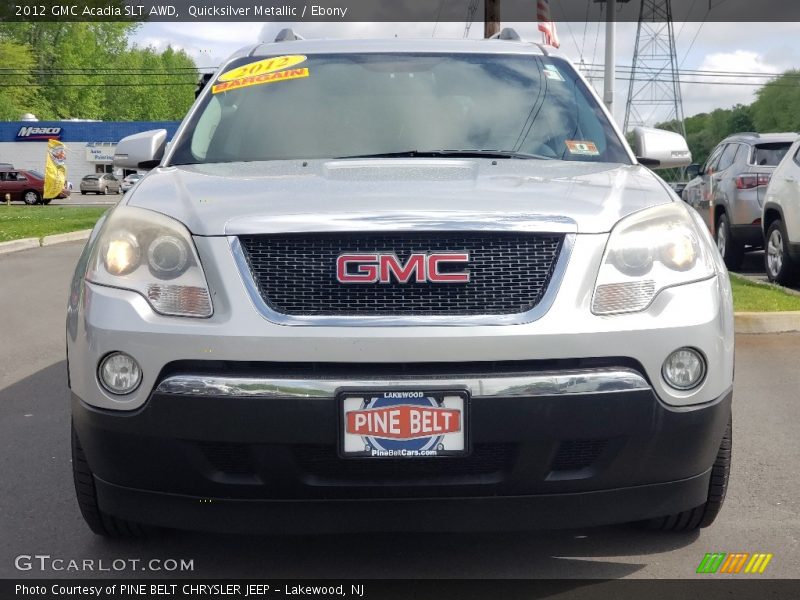 Quicksilver Metallic / Ebony 2012 GMC Acadia SLT AWD