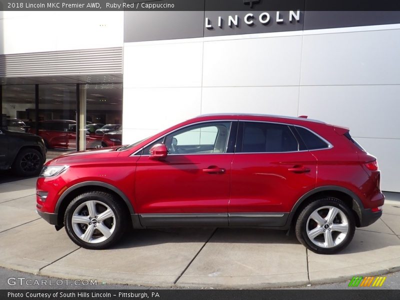 Ruby Red / Cappuccino 2018 Lincoln MKC Premier AWD