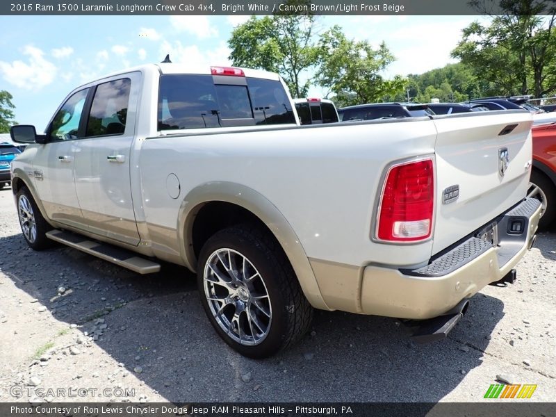 Bright White / Canyon Brown/Light Frost Beige 2016 Ram 1500 Laramie Longhorn Crew Cab 4x4
