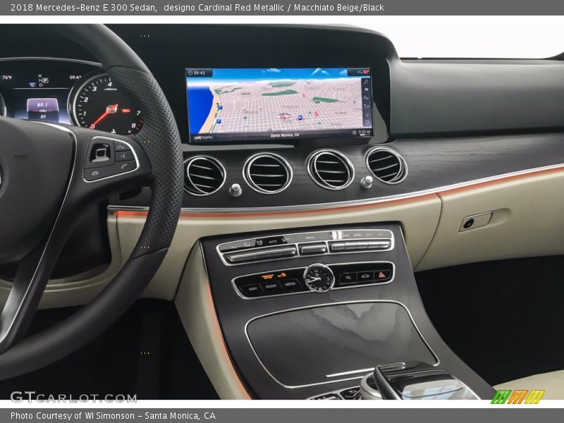 designo Cardinal Red Metallic / Macchiato Beige/Black 2018 Mercedes-Benz E 300 Sedan