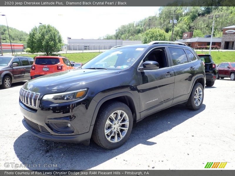 Diamond Black Crystal Pearl / Black 2020 Jeep Cherokee Latitude Plus