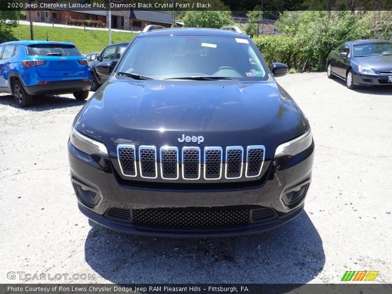 Diamond Black Crystal Pearl / Black 2020 Jeep Cherokee Latitude Plus