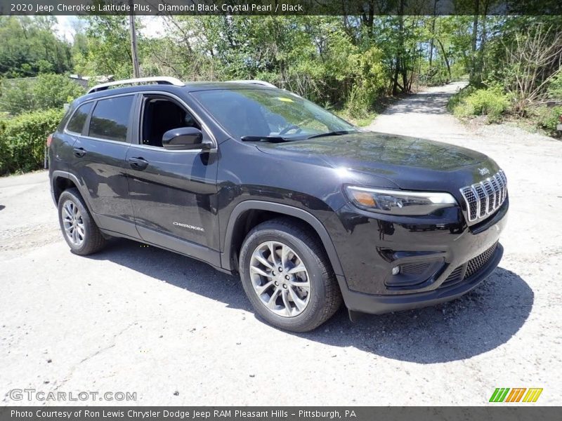 Diamond Black Crystal Pearl / Black 2020 Jeep Cherokee Latitude Plus
