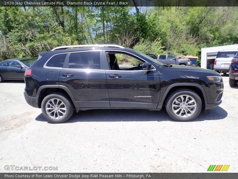 Diamond Black Crystal Pearl / Black 2020 Jeep Cherokee Latitude Plus
