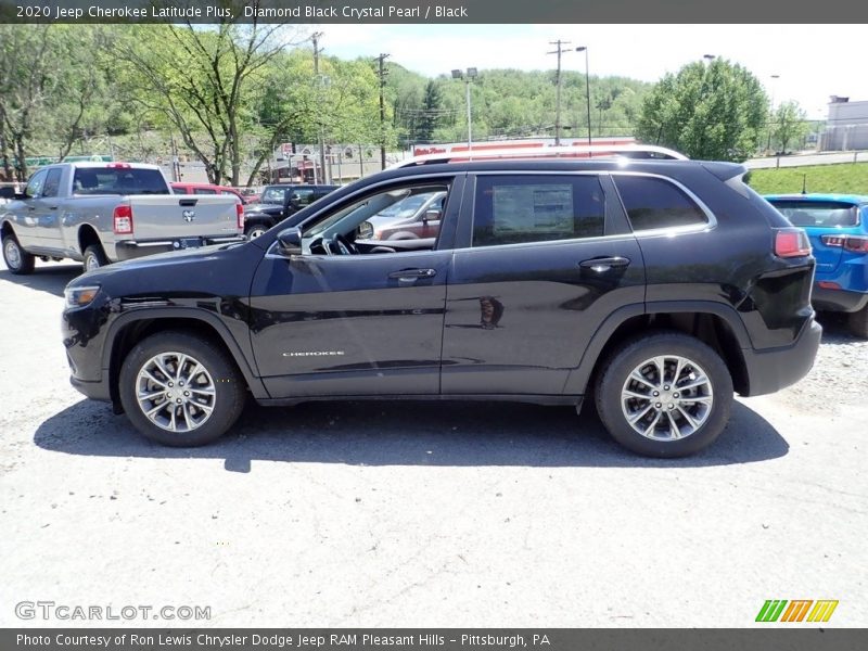 Diamond Black Crystal Pearl / Black 2020 Jeep Cherokee Latitude Plus