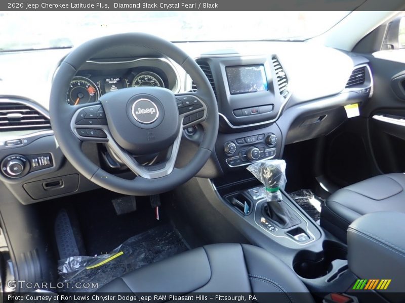 Diamond Black Crystal Pearl / Black 2020 Jeep Cherokee Latitude Plus