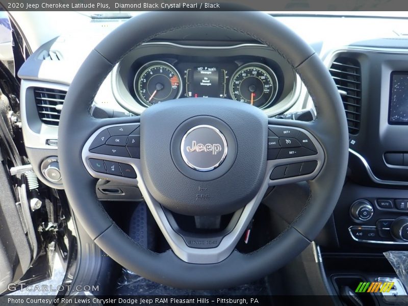 Diamond Black Crystal Pearl / Black 2020 Jeep Cherokee Latitude Plus