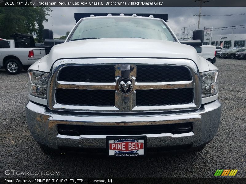 Bright White / Black/Diesel Gray 2018 Ram 3500 Tradesman Regular Cab 4x4 Chassis