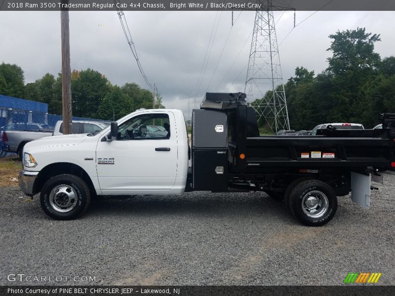 Bright White / Black/Diesel Gray 2018 Ram 3500 Tradesman Regular Cab 4x4 Chassis