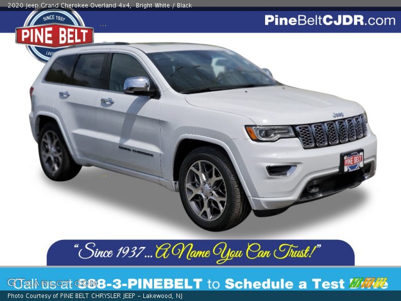 Bright White / Black 2020 Jeep Grand Cherokee Overland 4x4