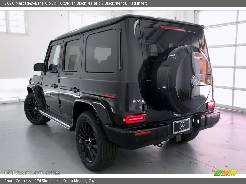 Obsidian Black Metallic / Black/Bengal Red Insert 2020 Mercedes-Benz G 550