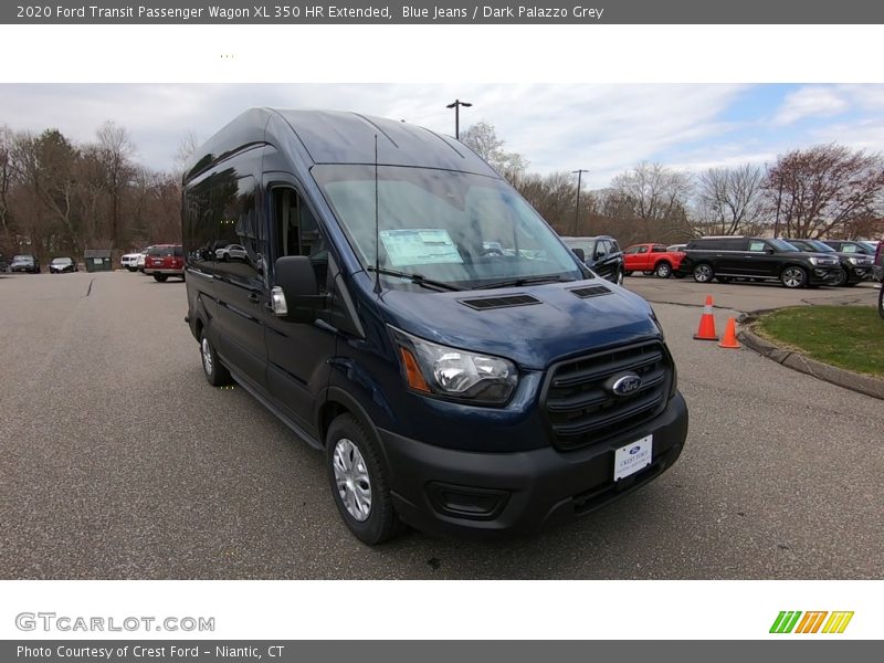 Blue Jeans / Dark Palazzo Grey 2020 Ford Transit Passenger Wagon XL 350 HR Extended