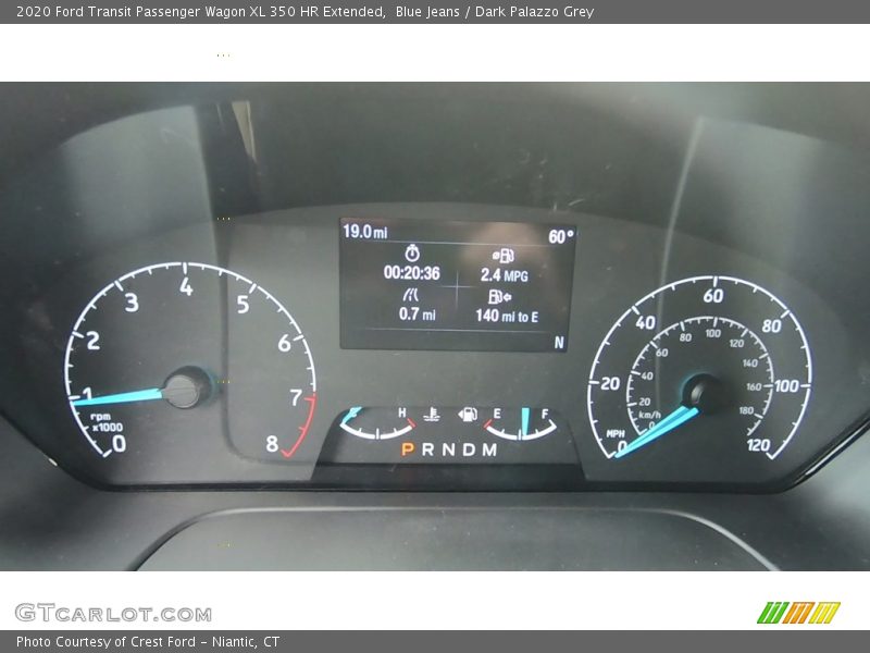 Blue Jeans / Dark Palazzo Grey 2020 Ford Transit Passenger Wagon XL 350 HR Extended