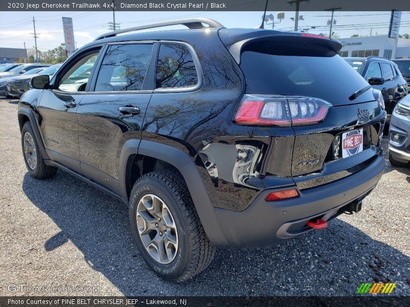 Diamond Black Crystal Pearl / Black 2020 Jeep Cherokee Trailhawk 4x4
