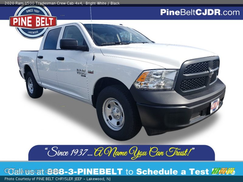 Bright White / Black 2020 Ram 1500 Tradesman Crew Cab 4x4
